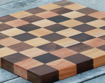 Handcrafted Wooden Chess Board 45x45 cm | Solid Wood Tournament Size Chessboard 55mm Squares | Borderless Modern Wooden Chess Board