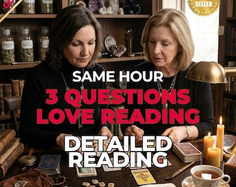 Tirage de tarot amoureux en une heure • Réponses à 3 questions essentielles • Âme sœur, flamme jumelle et clarté relationnelle • Conseils amoureux sincères d'une voyante