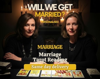 Tirage de tarot : Allons-nous nous marier ? • Est-il l'homme de ma vie ? • Clarté sur le mariage et l'engagement • Consultation de voyance amoureuse en une heure (PDF)
