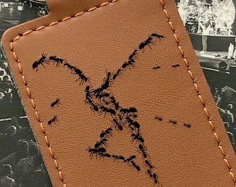 Ants Marching Firedancer Keychain | Dave Matthews Band Inspired Faux Leather Key Fob | DMB Fan Gift | Minimalist Jam Band Swag