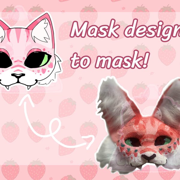 ¡Diseños prefabricados de máscaras Therian/Otherpaw! // ¡Hechas a pedido! // ¡Temática de moodboard!