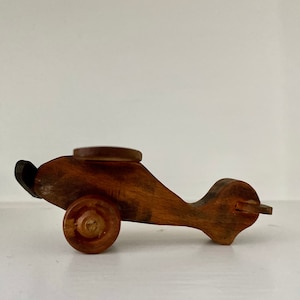 Vintage Toy Plane. Wooden Model Airplane. Handmade Plaything. Children&#39;s Toy.  Primitive Plane. Folk Art. Collectible. Miniature Model Toy.