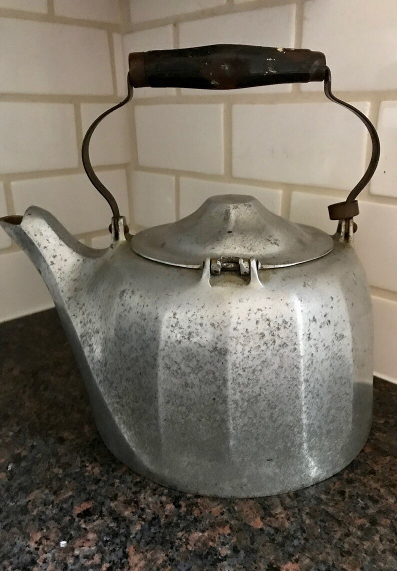 Vintage Wagner Ware Tea Kettle. Antique Tea Pot from Sidney Etsy