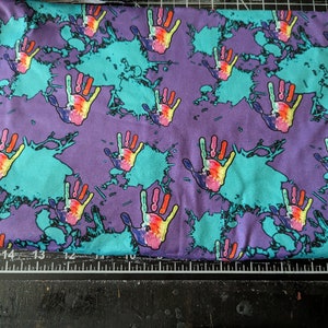 1 Yard DBP Double Brushed Poly Handprint Splatter Print