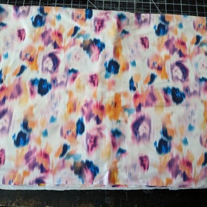 Half Yard DBP Double Brushed Poly Abstract Painting Floral