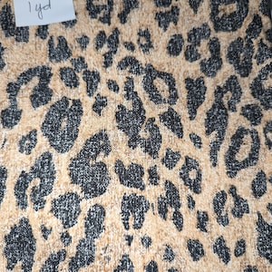 1 Yard DBP Double Brushed Leopard abstract Print