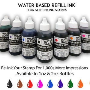 Classic 2 Ounce Roll On Bottle of Stamp Ink