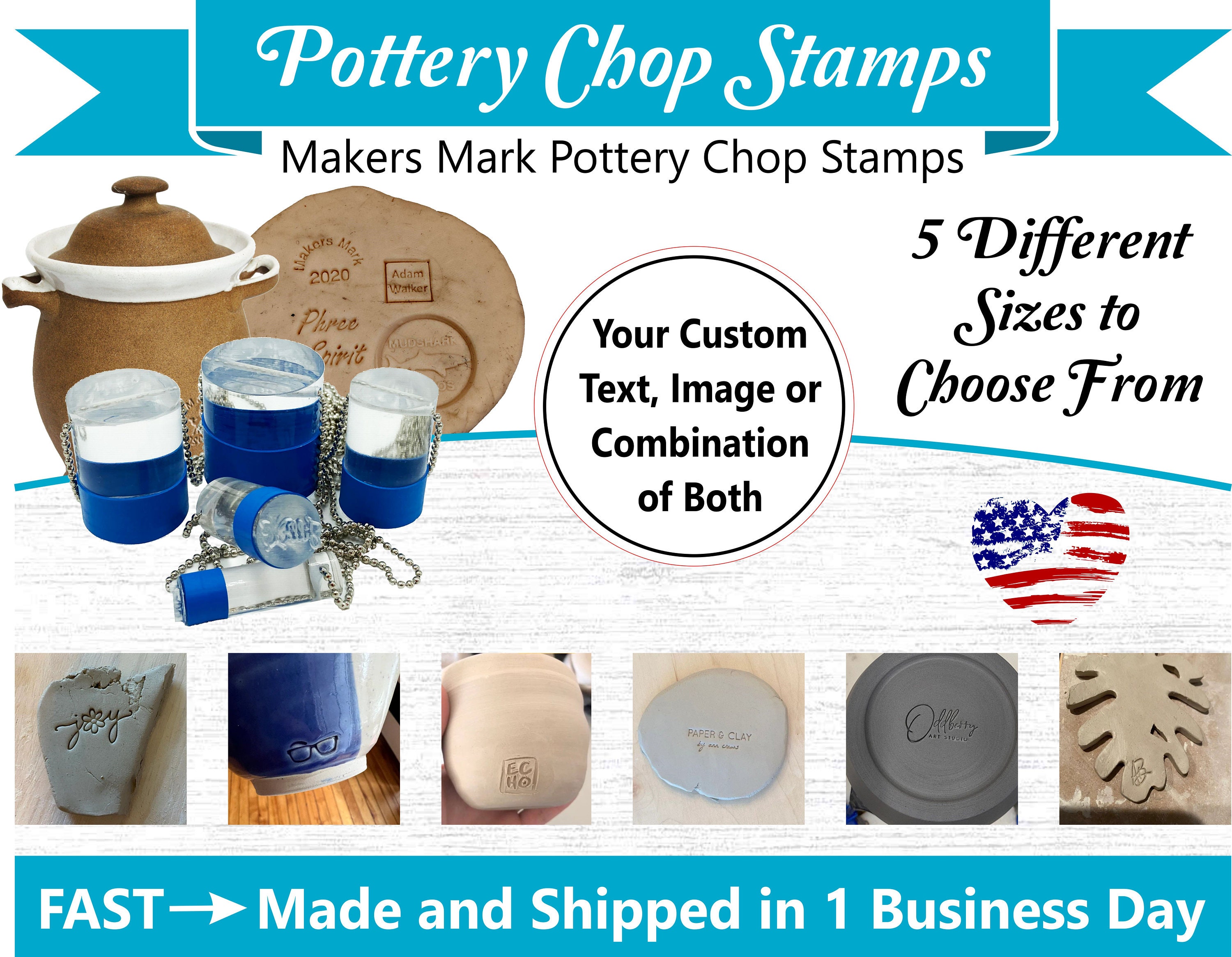 Pottery Stamp Custom Pottery Signature Stamp Wood Stamps for Clay Stamps  Pottery Stamps for Clay Jewelry Personalized Pottery Stamp for Clay 