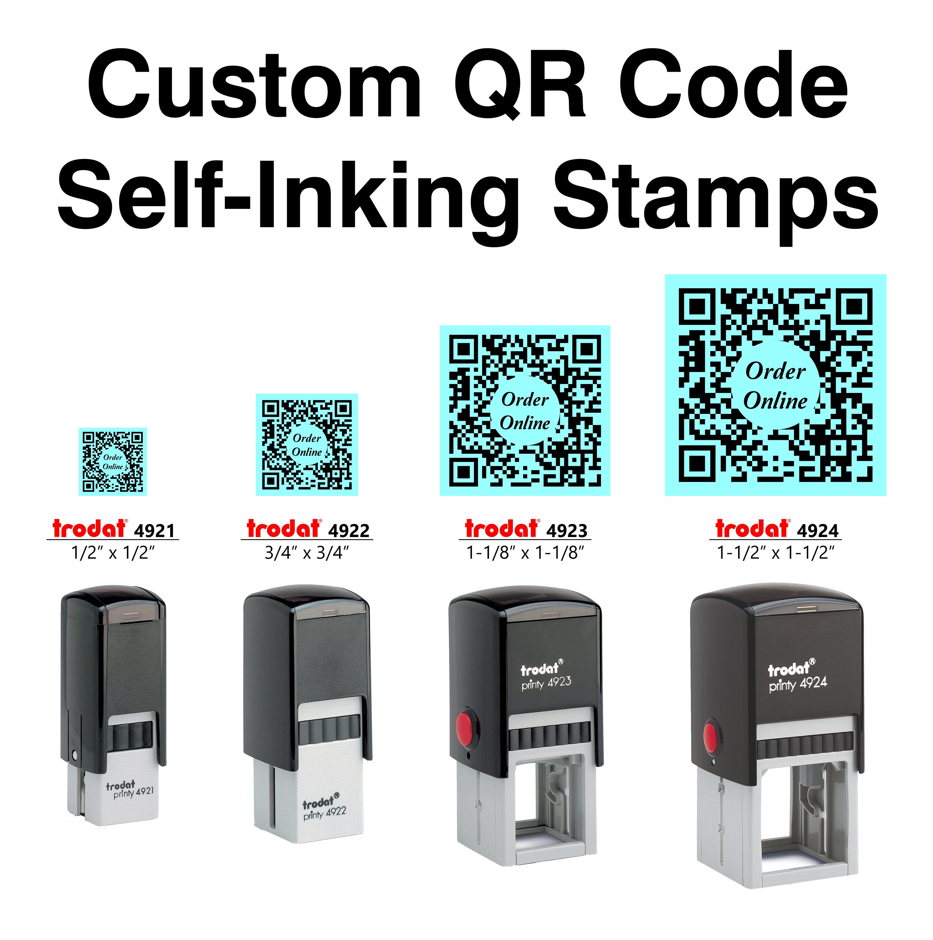 QR Code Stamp QR for  Address Email Phone Number Etsy