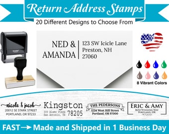 Return Address Stamp ~ Self Inking Address ~ Traditional Wood Address ~ Personalized Address Stamp ~ Custom Address Stamp ~ RA-15