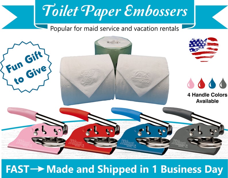Toilet Paper Embosser Custom Made Etsy