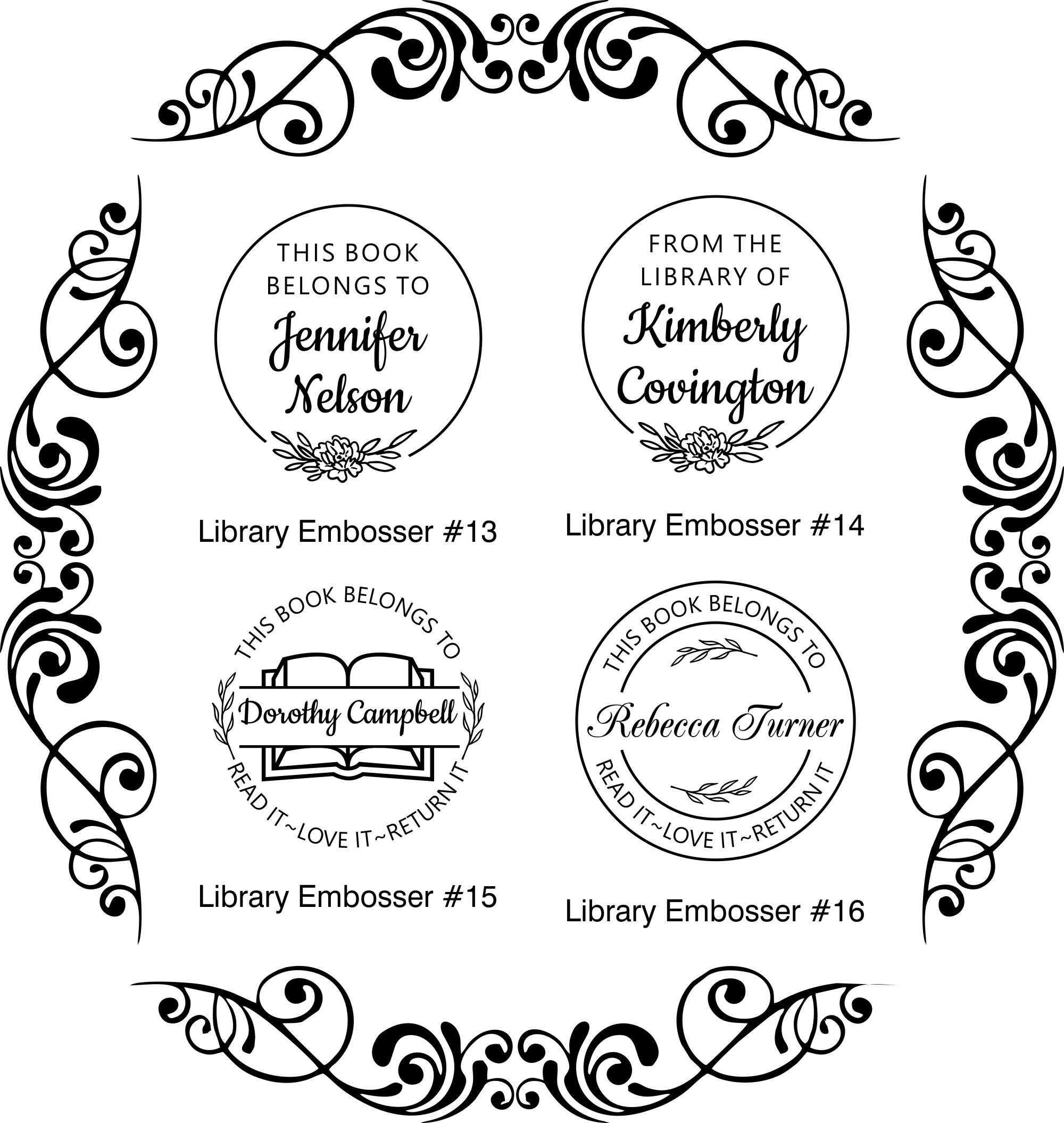 Book Embosser From the Library Of Embosser Ex Libris Etsy