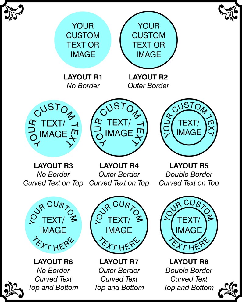 Custom Round Selfinking Stamps Etsy