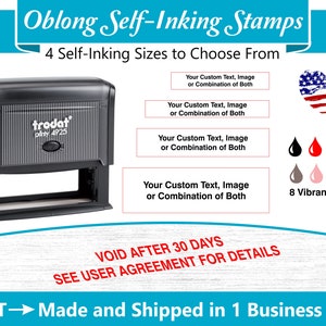 Trodat Custom Oblong Self-Inking Stamps