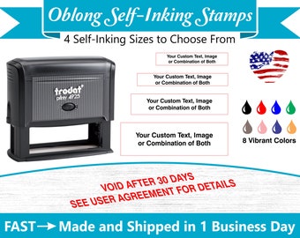 Trodat Custom Oblong Self-Inking Stamps