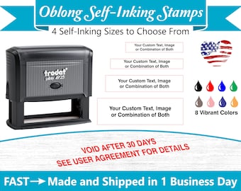 Trodat Custom Oblong Self-Inking Stamps