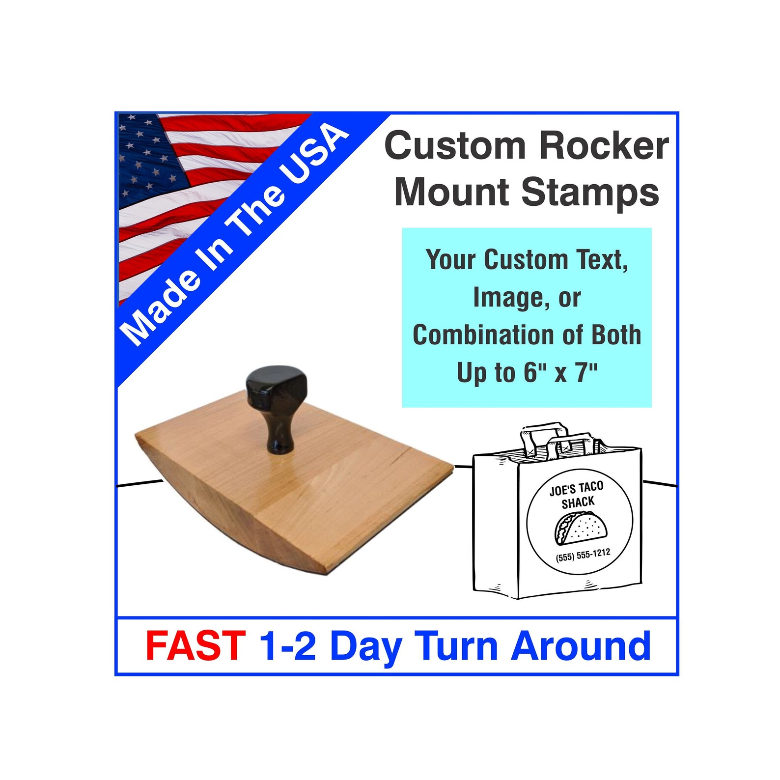 Custom Rocker Mount Stamps Etsy