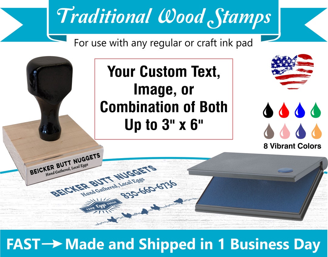 Custom Logo Stamp, Personalized Small Business Stamp With Ink Pad, Small  Medium Large Size Logo Stamper, Customized Fabric Tag Rubber Stamp -   Denmark