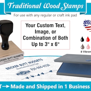 Traditional Wood Rubber Stamps