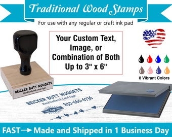 Traditional Wood Rubber Stamps