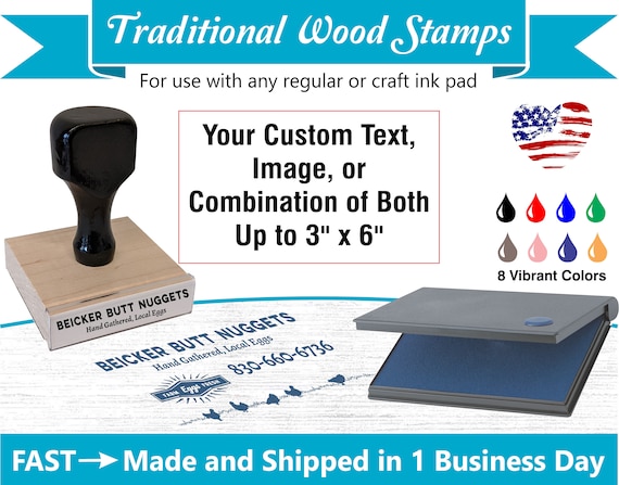 Ink stamp pad for rubber wooden stamps