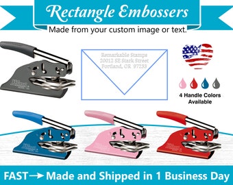 Custom Rectangle/Square Embosser: Address & Wedding Envelopes