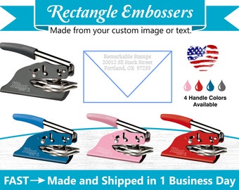 Custom Rectangle/Square Embosser ~ Envelope Embosser ~ Address Embosser ~ Wedding Embosser