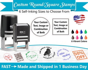 Custom Round Self-Inking Stamps