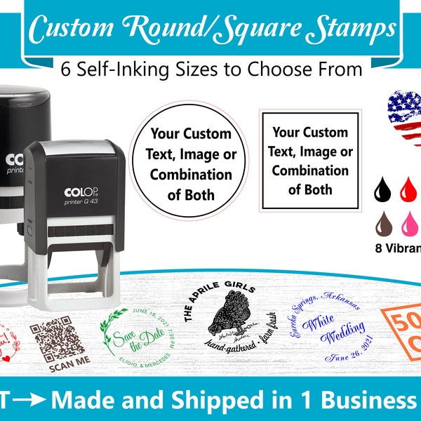 Custom Round Self-Inking Stamps