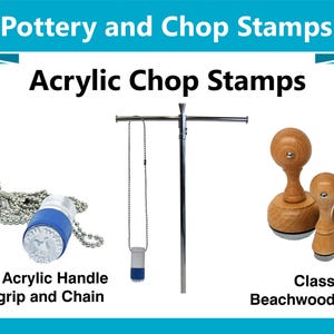 Custom Pottery Chop Stamp: Acrylic Clay Maker's Mark Bild 4