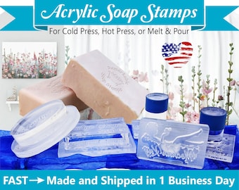 Custom Acrylic Soap Stamp: For Cold Process & Melt and Pour