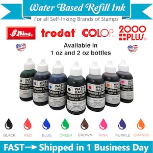 Water Based Refill Ink for Self-Inking Stamps