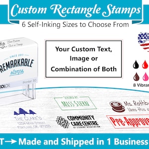 Custom Rubber Stamps - Self Inking - Rectangle