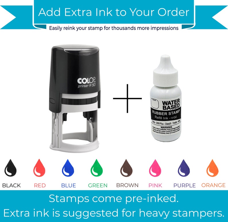 Custom Round Self-Inking Stamps image 5