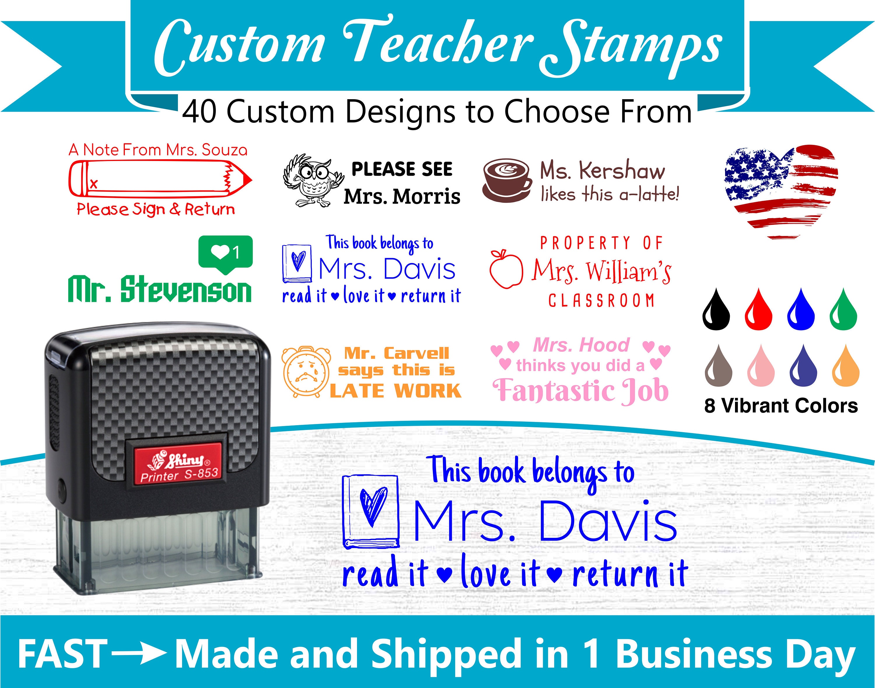 Text Stamp - Etsy