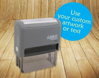 Rectangular Self-Inking Custom Rubber Stamp Featuring Your Design, Logo or Artwork