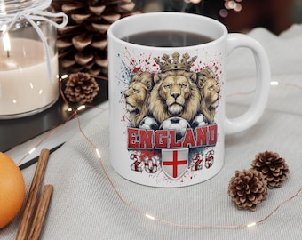 England Lion Crest 2026 Mug | Three Lions, Football, St George Cross