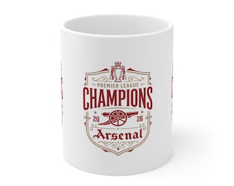 Premier League-mästarna Arsenal-mugg | 2026 Championship-vapensköld