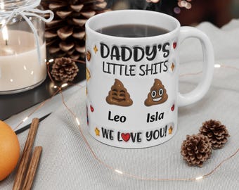 Funny Dad Coffee Mug | Irreverent Humor, Hand-Drawn Doodles, 11 oz Ceramic  | Fathers Day