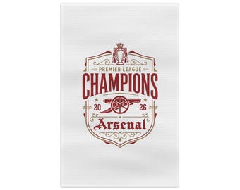 Champions Arsenal Tea Towel | Premier League 2026 Crest