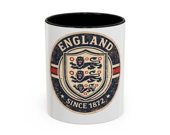 England Vintage Crest Mug | Accent Coffee Mug 11oz