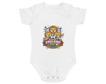 Future England Star Baby Bodysuit | Lion Family Football Badge