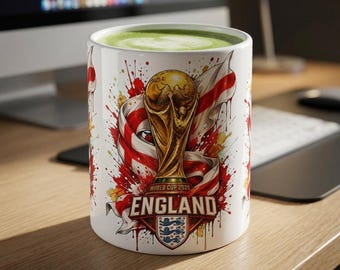 England World Cup Trophy Mug | Football Soccer Fan Drinkware