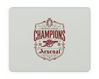 Premier League Champions Arsenal Mouse Mat | 2026 PU Leather
