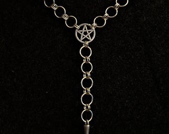 collana a maglia con pentagramma