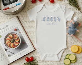 Ratatouille Doodle Bodysuit,Little Chef Baby Romper, Ratatouille Bodysuit