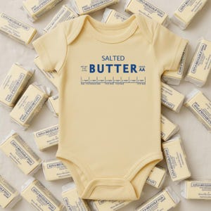 ロンパース・カバーオール melted butter OVERSIZED BODYSUIT 6-9m Baby Butter Onesie - Etsy