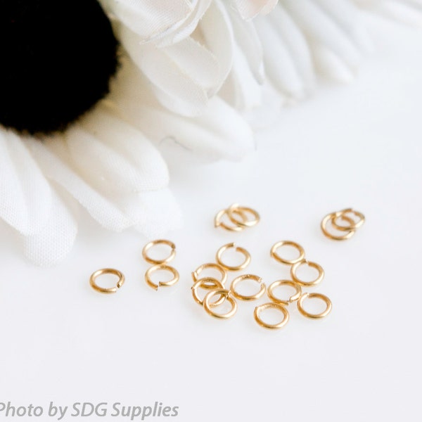 STORE CLOSING! JR421SHG - 4mm, 21ga Jump Rings - Satin Hamilton Gold Plated