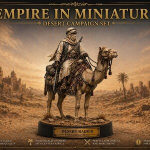 Africa del XIX secolo | Figurina storica per wargame | Modello di guerriero beduino | Empire in Miniature