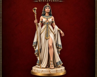 Cleopatra VII – Queen of Ancient Egypt | Historical Miniature ___3mf _STL _OBJ 120mm figures for 3D Printing